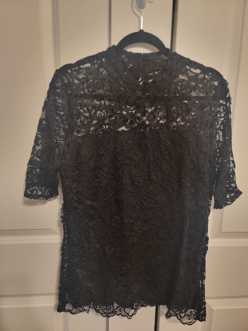 torrid Black Lace Short Sleeve Top
